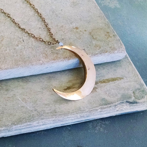 Golden Crescent Necklace