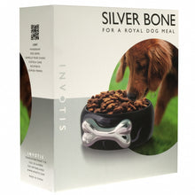 Silver Bone Dog Bowl
